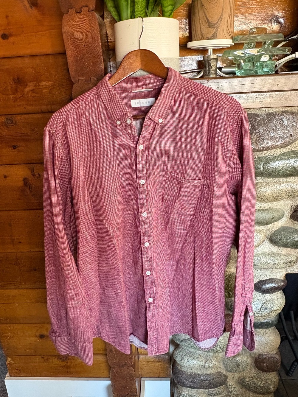 Trenery Button Down Shirt Men’s XXL Red